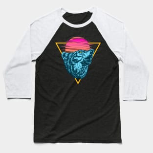 Funky Sunset Wolf Cry Baseball T-Shirt